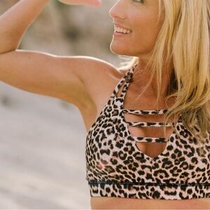 Zyia Leopard Print Grid Bra XL